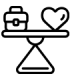icono linea negra de balanza